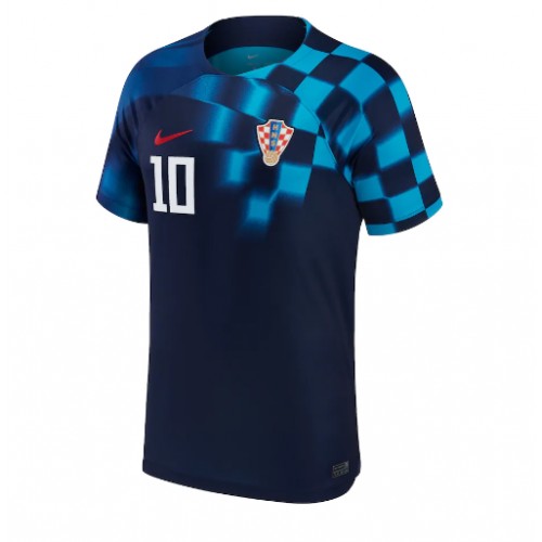 Maillot de foot Croatie Luka Modric #10 Extérieur Monde 2022 Manches Courte
